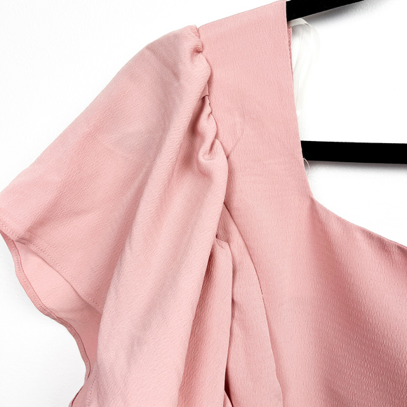 Active USA NWT Short Sleeve Button-Up Light Pink Crop Top - Picture 9 of 9